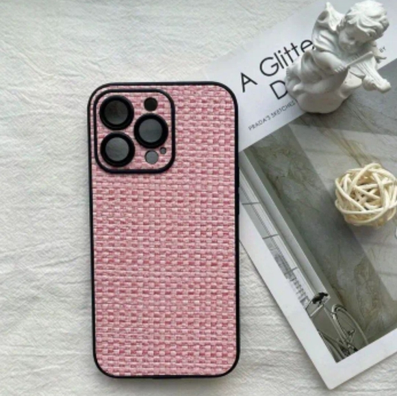 Artificial Leather Case For iPhone 14 Pro Max - PINK-SALE - Picture 1 of 9